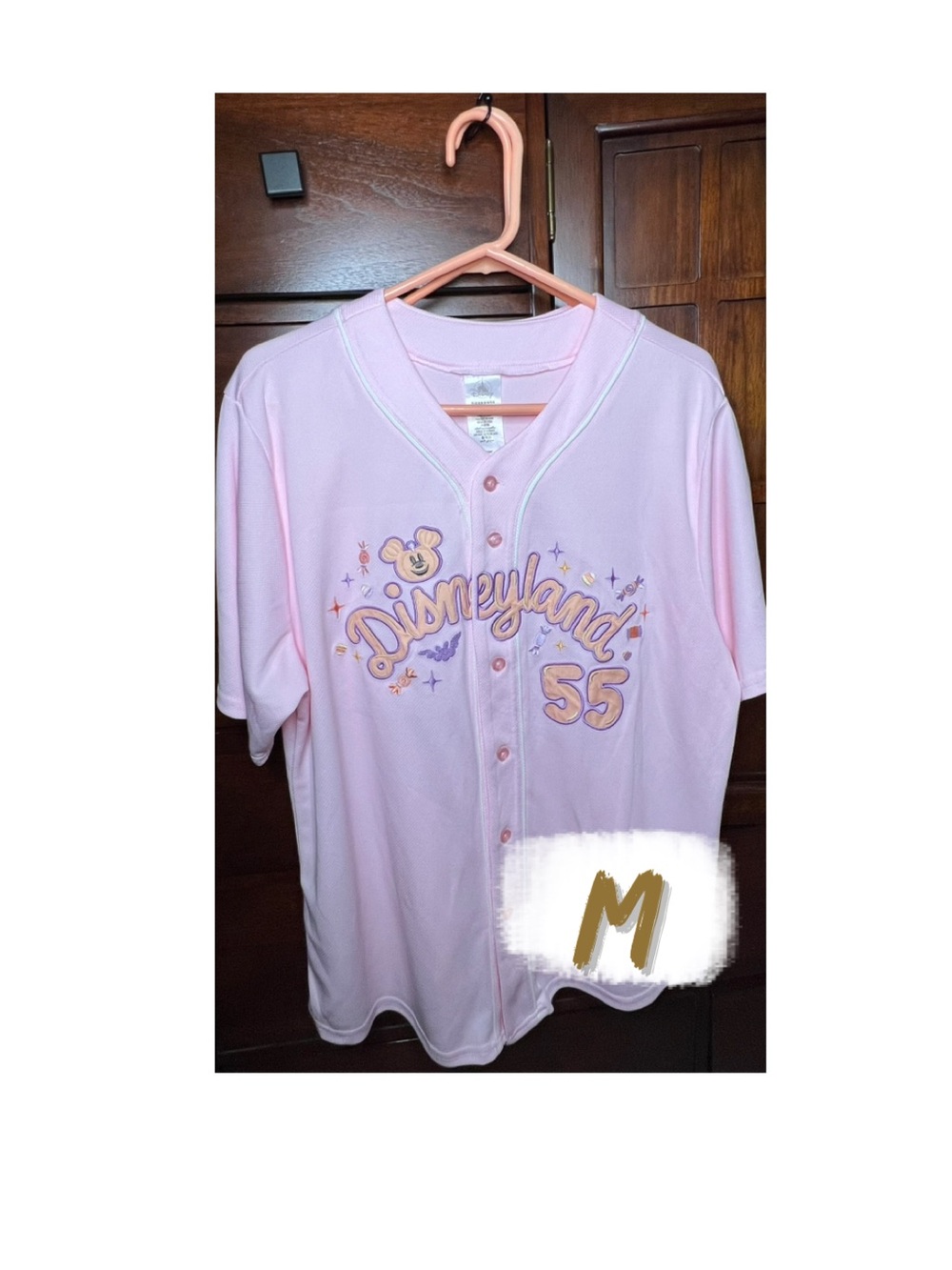 Disney Parks Disneyland Halloween “Hey Boo” Pastel Baseball Jersey M